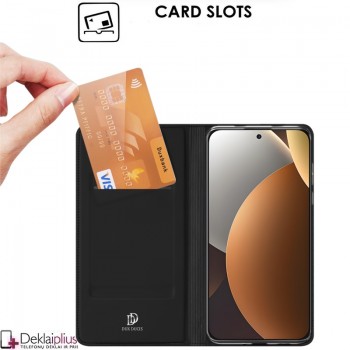 Dux Ducis Skin Pro dirbtinės odos dėklas - juodas (Xiaomi Redmi Note 15 5G/4G//Poco M8 5G) Dux Ducis Skin Pro dirbtinės odos dėklas - juodas (Xiaomi Redmi Note 15 5G/4G//Poco M8 5G)